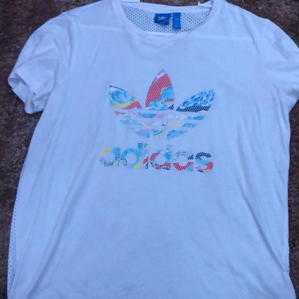 Urban outfitters mesh backing adidas shirt